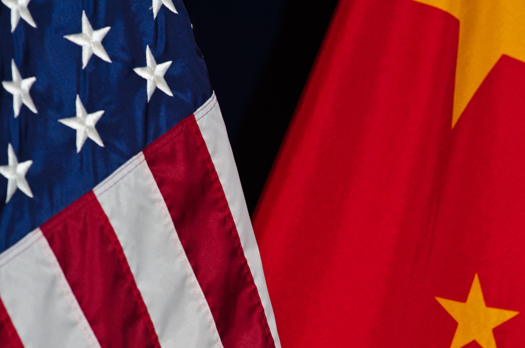 drapeaux états-unis chine