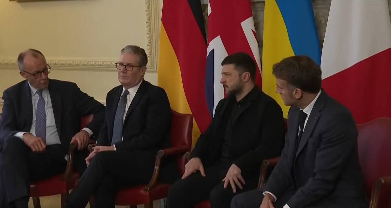 Keir Starmer, Volodymyr Zelensky, Friedrich Merz, Emmanuel Macron