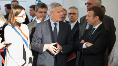 Emmanuel Macron visite un GAEC en Haute-Saône